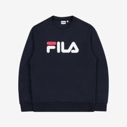 Fila Linear Logo One-on-one - Miesten Hoodie - Laivastonsininen | FI-64512